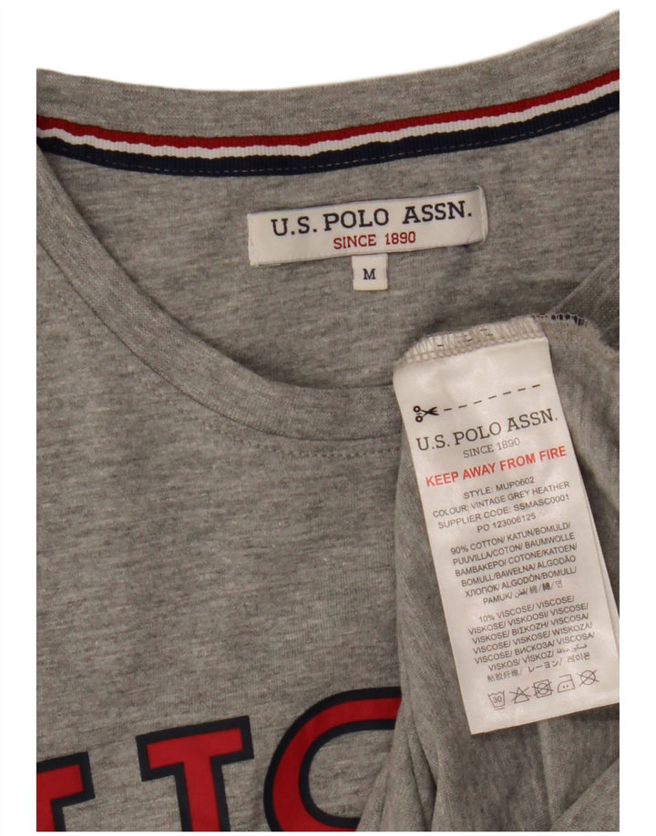 U.S. POLO ASSN. Mens Graphic T-Shirt Top Medium Grey Cotton