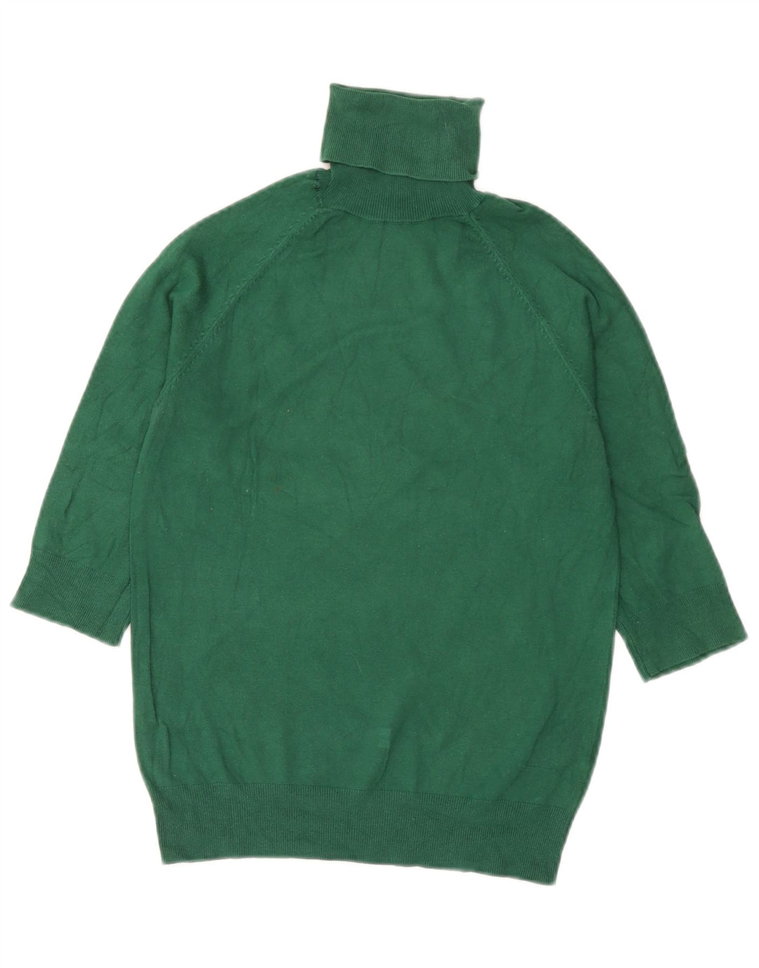 Zara Damen-Pullover mit 3/4-Ärmeln und Rollkragen, Gr. 12, Mittelgrün