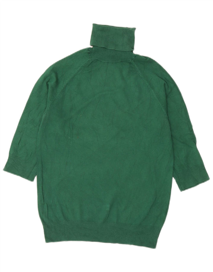 Zara Damen-Pullover mit 3/4-Ärmeln und Rollkragen, Gr. 12, Mittelgrün