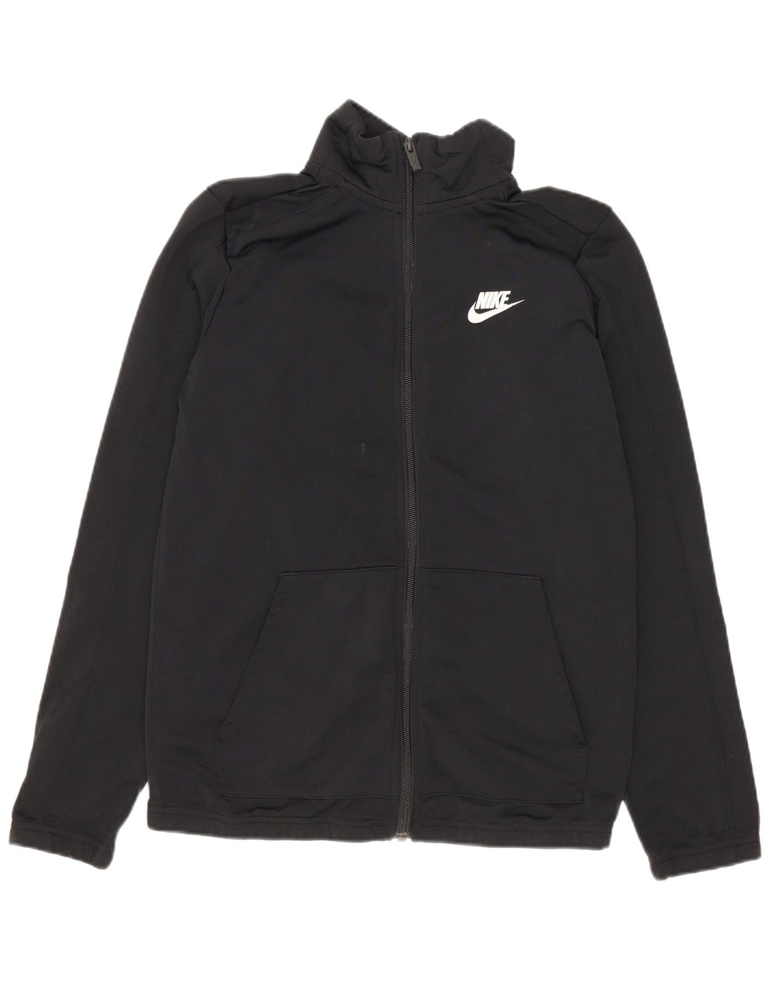 Nike Jungen-Trainingsanzug-Top-Jacke, 12–13 Jahre, groß, schwarzes Polyester