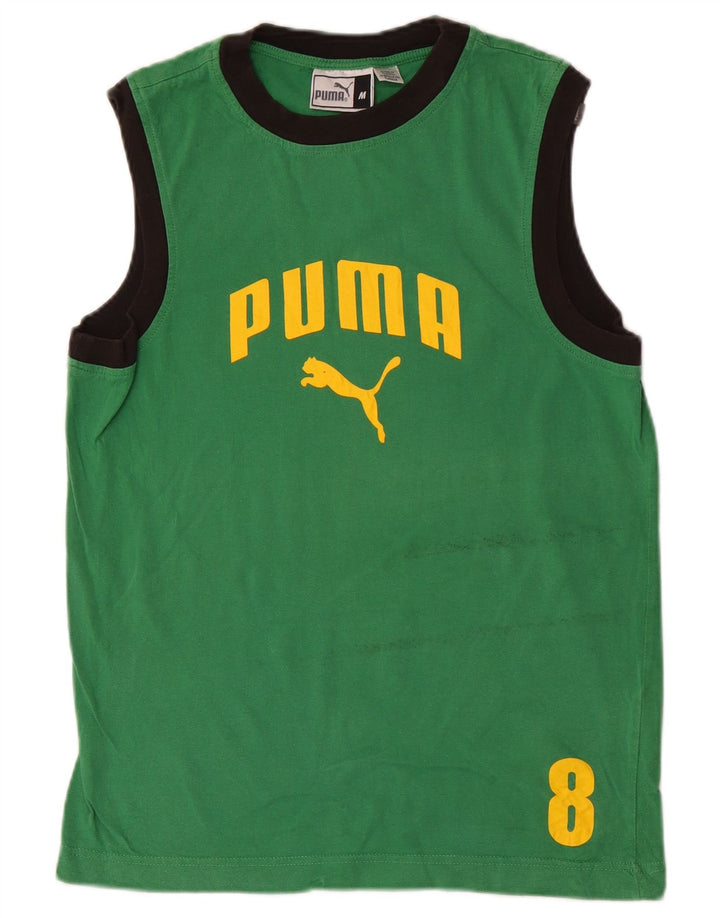Puma Herren Grafik-Trägershirt, mittelgrün, Farbblock