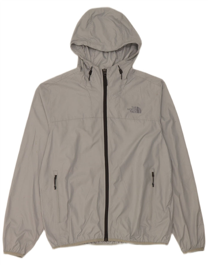 The North Face Herren-Regenjacke mit Kapuze, UK 38, mittelgraues Polyester