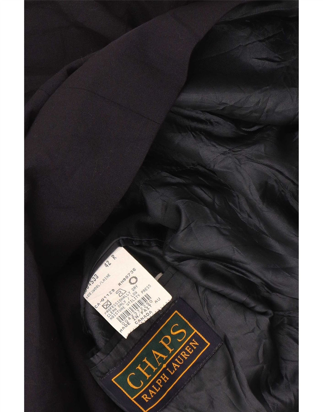 Chaps Herren-Blazer, zweireihig, Größe 42, groß, Marineblau