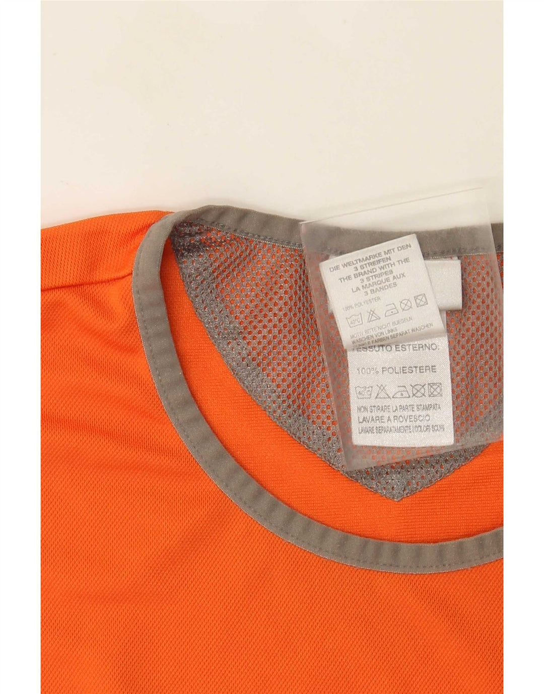 Adidas Herren T-Shirt Top Small Orange Polyester