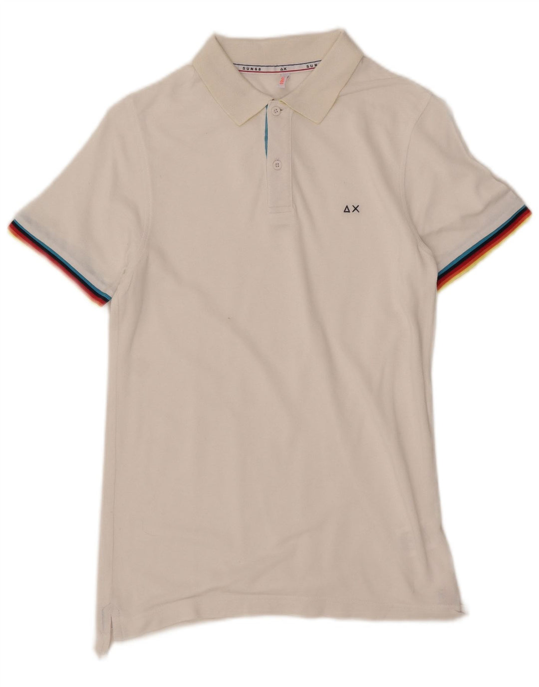 Sun68 Poloshirt für Jungen, 11–12 Jahre, weißes Tencel