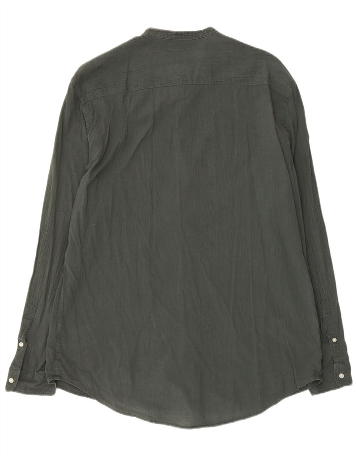 Zara Herrenhemd XL Khaki Baumwolle