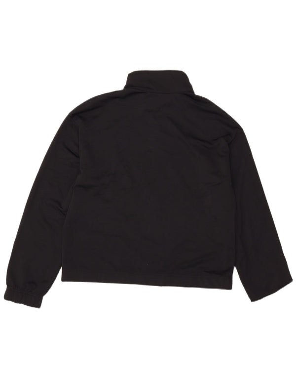 NIKE Damen-Trainingsanzug-Oberteiljacke UK 14 Mittelschwarzes Polyester