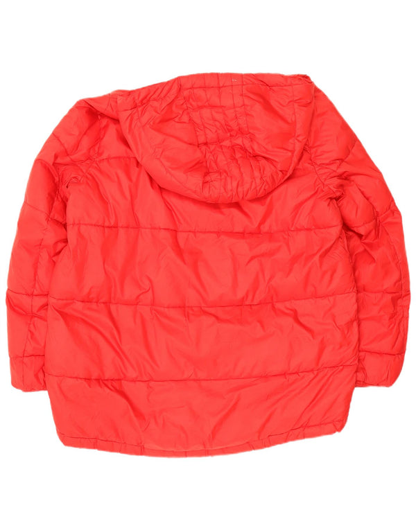 Zara Damen Trafaluc Hooded Oversized Wattierte Jacke UK 14 Mittelrot
