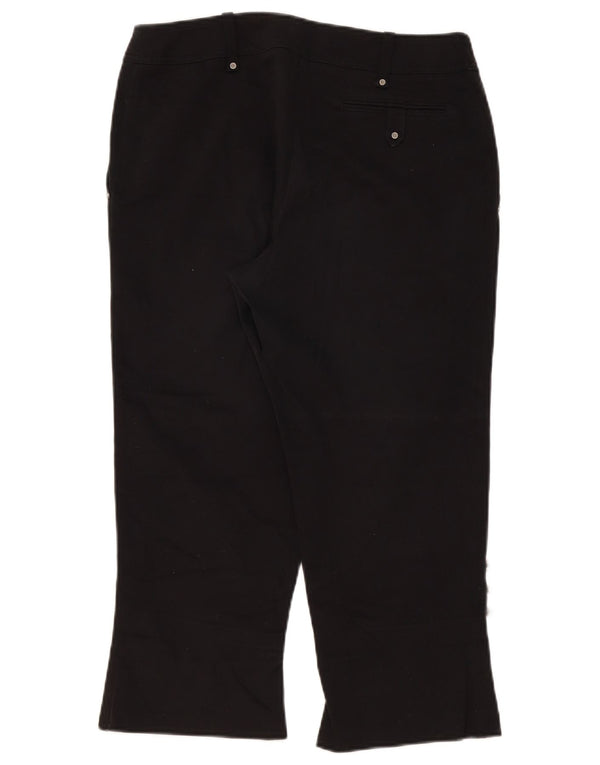 Fiorella Rubino Damen gerade Caprihose UK 12 Medium W34 L23 Schwarz