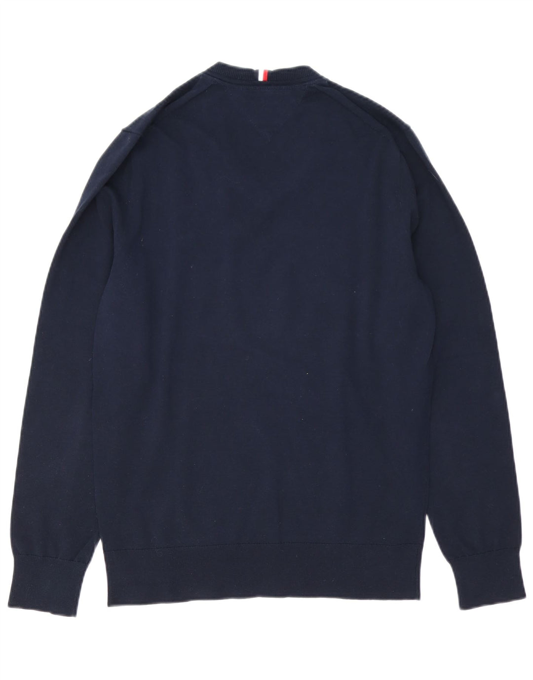 Tommy Hilfiger Herren-Pullover mit V-Ausschnitt, mittleres Marineblau