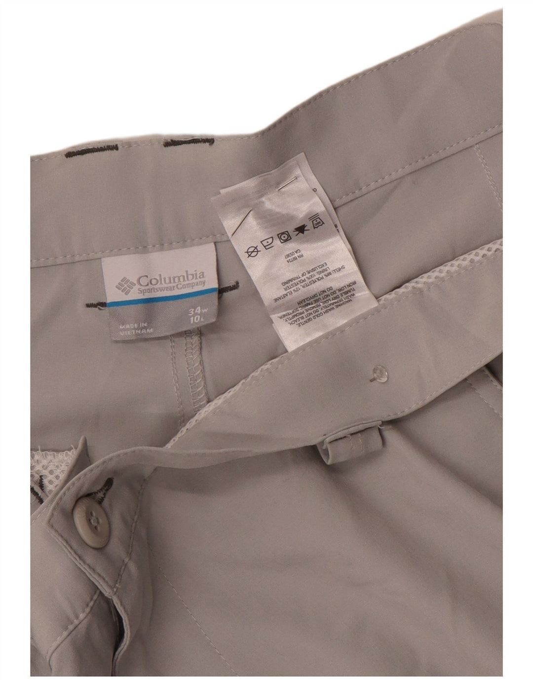 Columbia Herren Omni-Shield Cargo Shorts W34 Large Grau Polyester