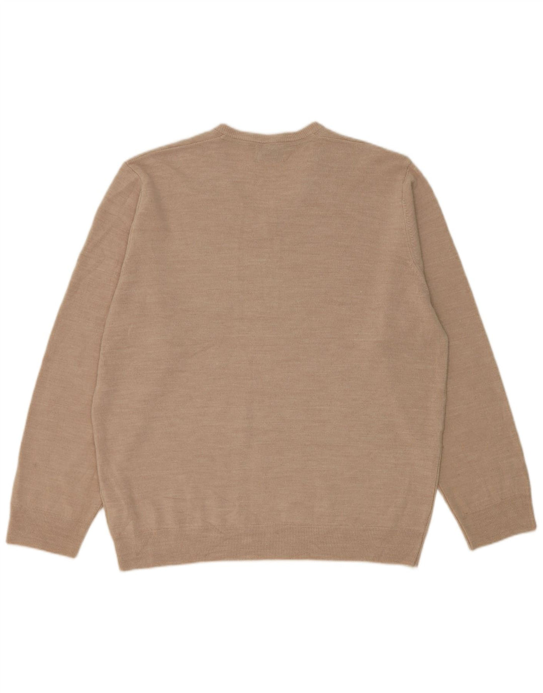 Marks & Spencer Herren-Pullover, reguläre Passform, V-Ausschnitt, 2XL, Beige, Acryl
