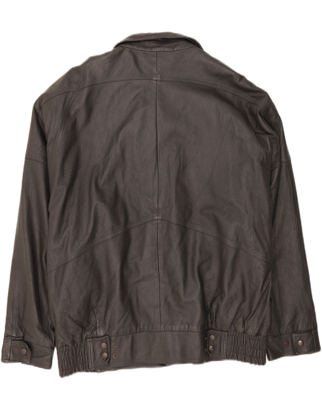 VINTAGE Mens Bomber Leather Jacket 2XL Black Leather Vintage Vintage and Second-Hand Vintage from Messina Hembry 