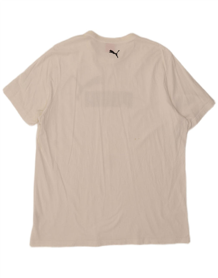 Puma Herren Grafik T-Shirt Top 2XL Weiß