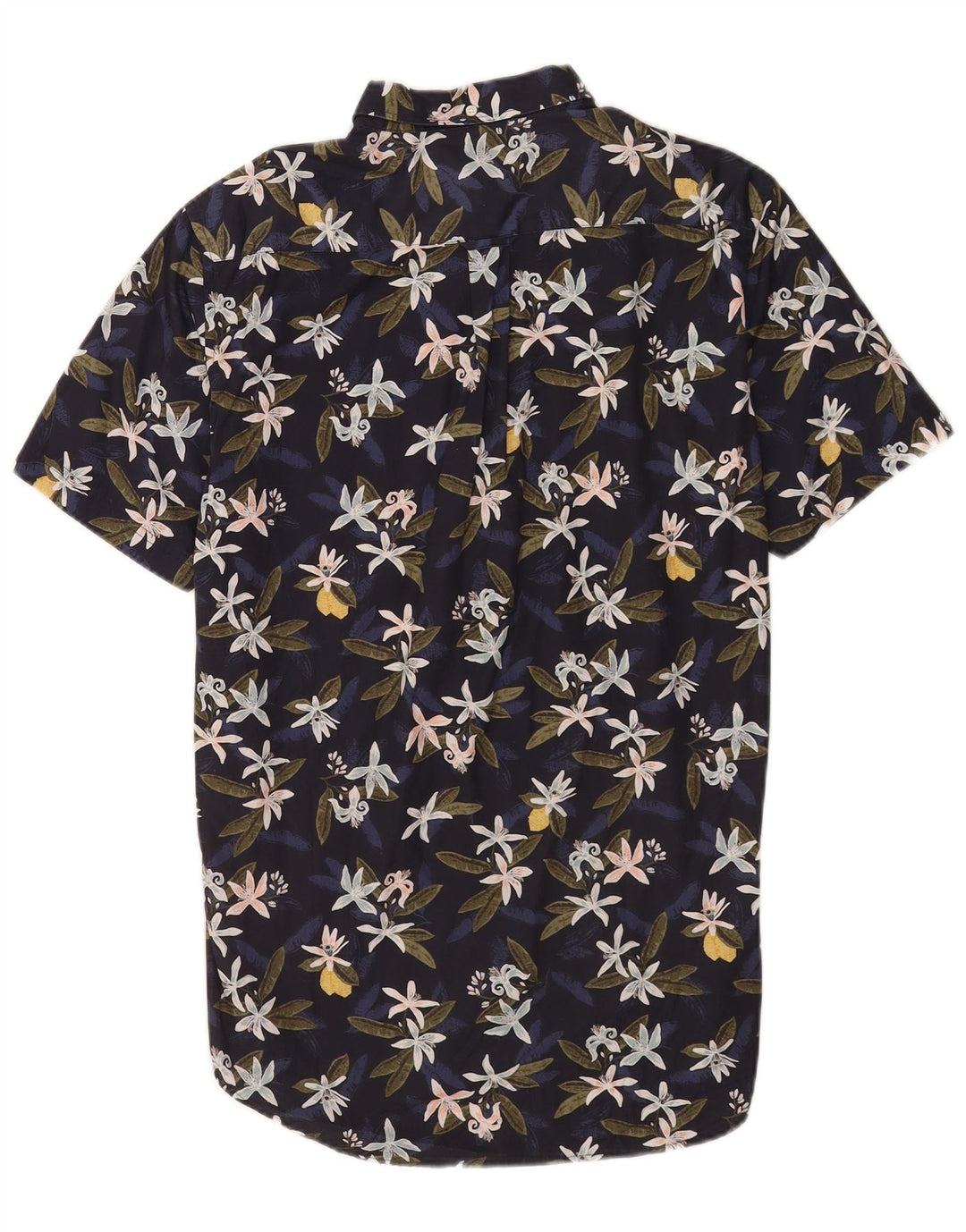 Gant Herren Kurzarmhemd Größe 39/40 15 3/4Mittelblaues Blumenmuster