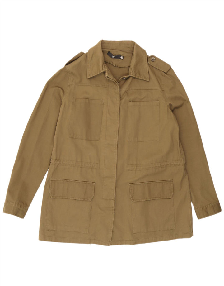 Missguided Damen Militärjacke UK 14 Large Khaki Baumwolle