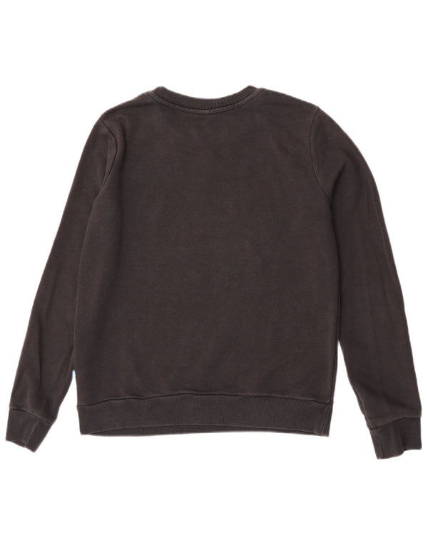 Adidas Damen Graphic Sweatshirt Pullover UK 10 Small Schwarz Baumwolle