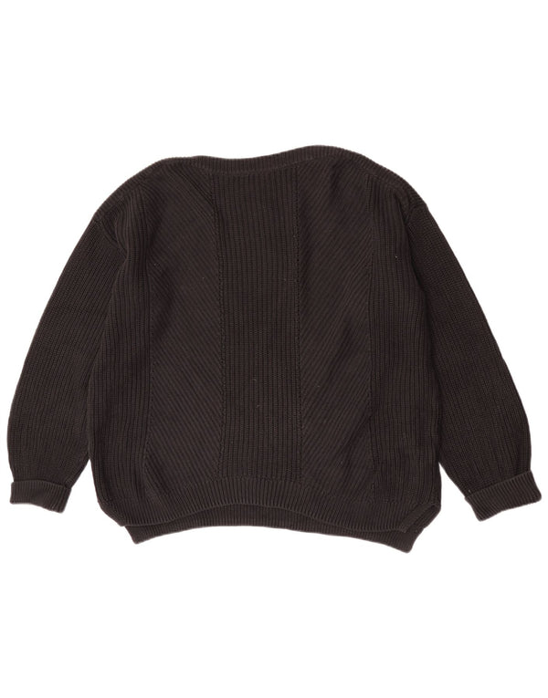 Marks & Spencer Damen Pullover mit bauchfreiem U-Boot-Ausschnitt, Gr. 16, Schwarz