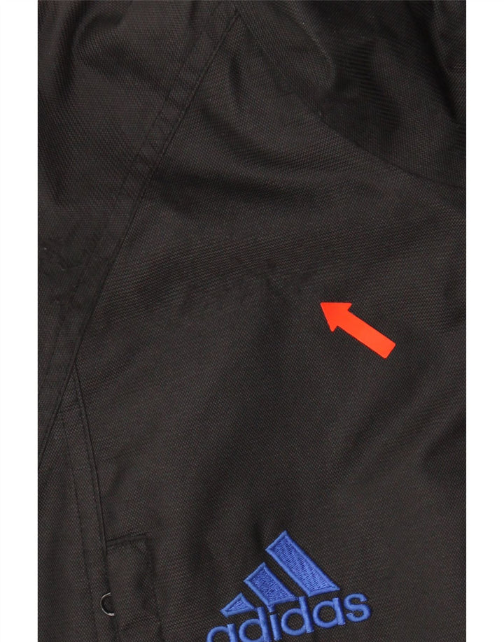 ADIDAS Mens Windbreaker Coat UK 40/42 Medium Black Colourblock Polyester Vintage Adidas and Second-Hand Adidas from Messina Hembry 