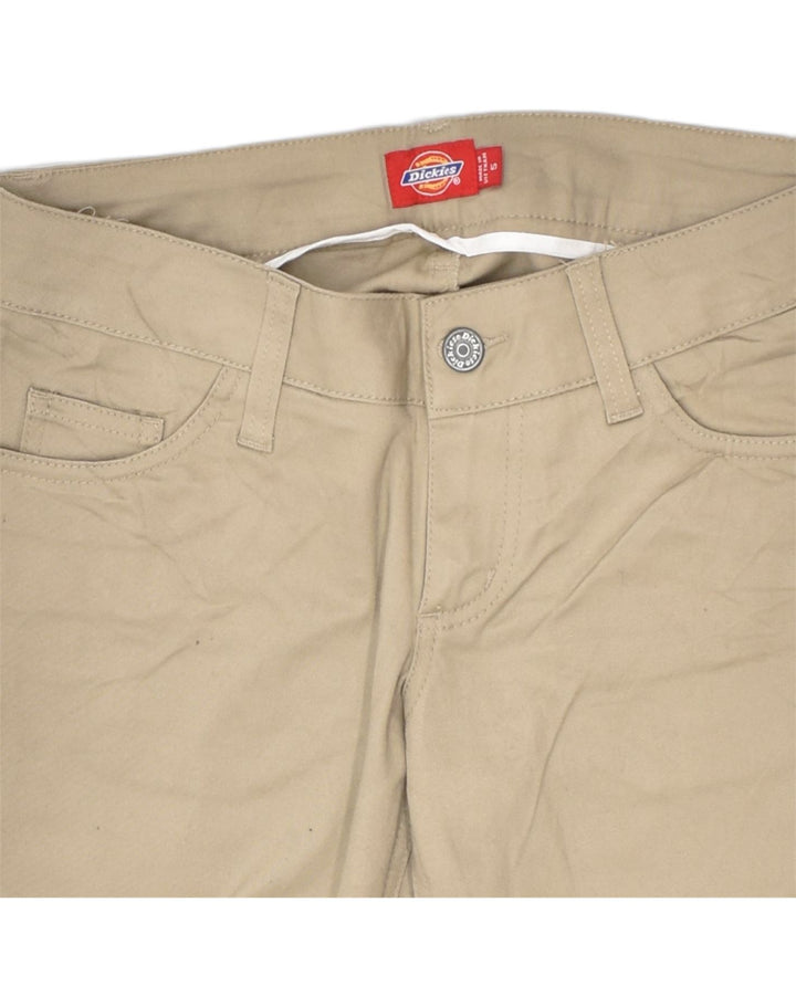DICKIES Womens Skinny Casual Trousers W30 L32 Brown Cotton | Vintage Dickies | Thrift | Second-Hand Dickies | Used Clothing | Messina Hembry 