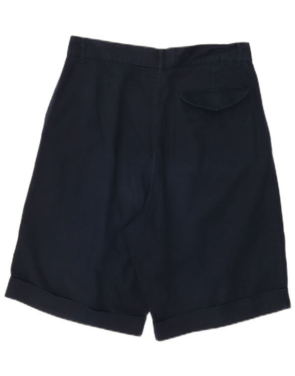 Sisley Damen Relaxed Elegance High Waist Chino Shorts W32 Large Marineblau