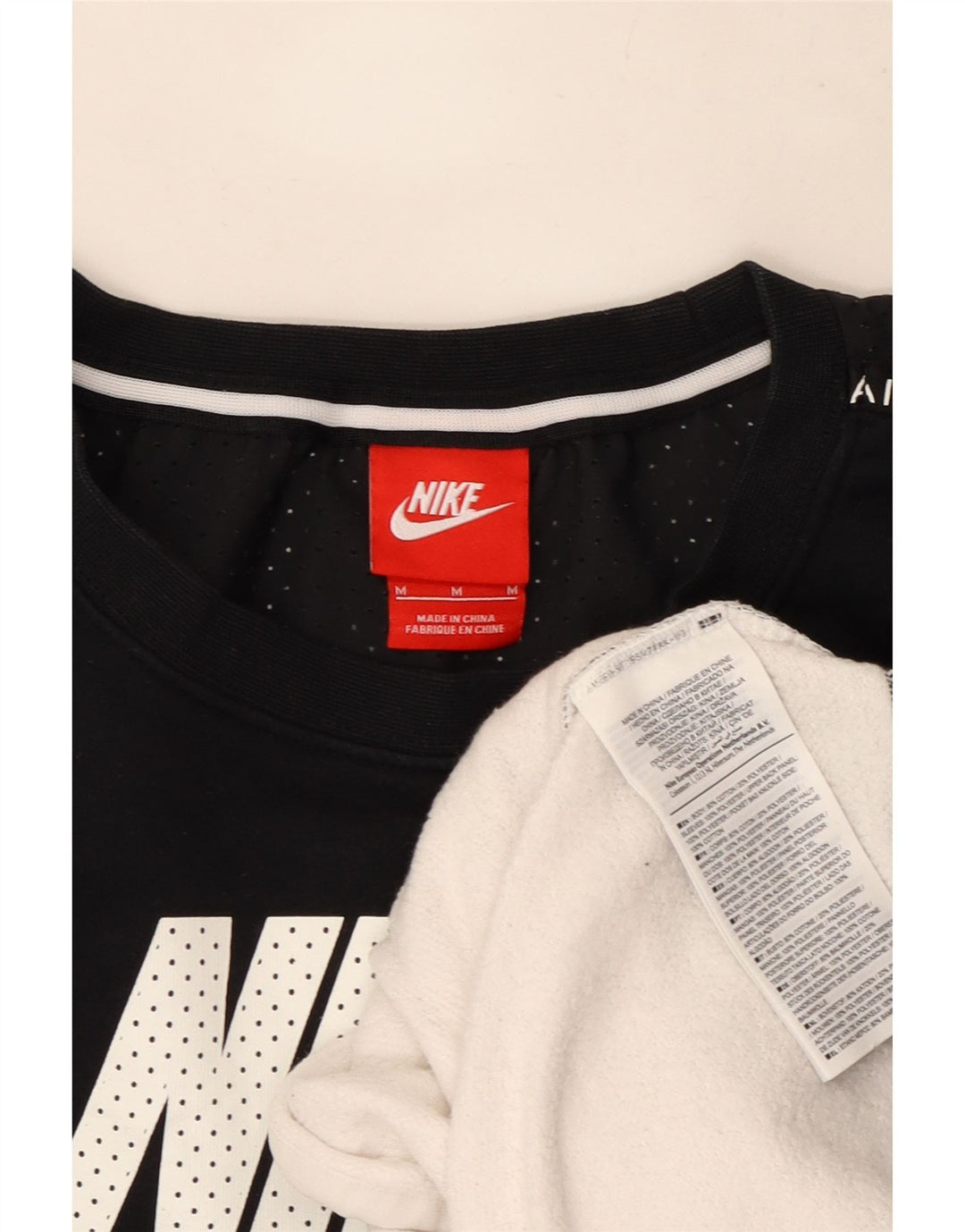 Nike Herren-Sweatshirt mit Grafik, mittelgroß, Schwarz, Colourblock-Baumwolle