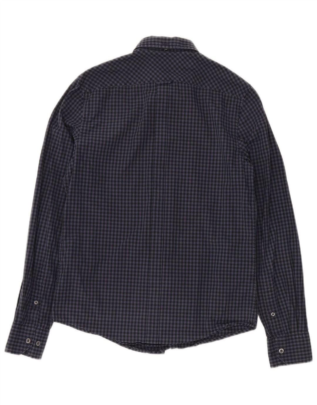 BEN SHERMAN Herrenhemd XS Marineblaue Gingham-Baumwolle