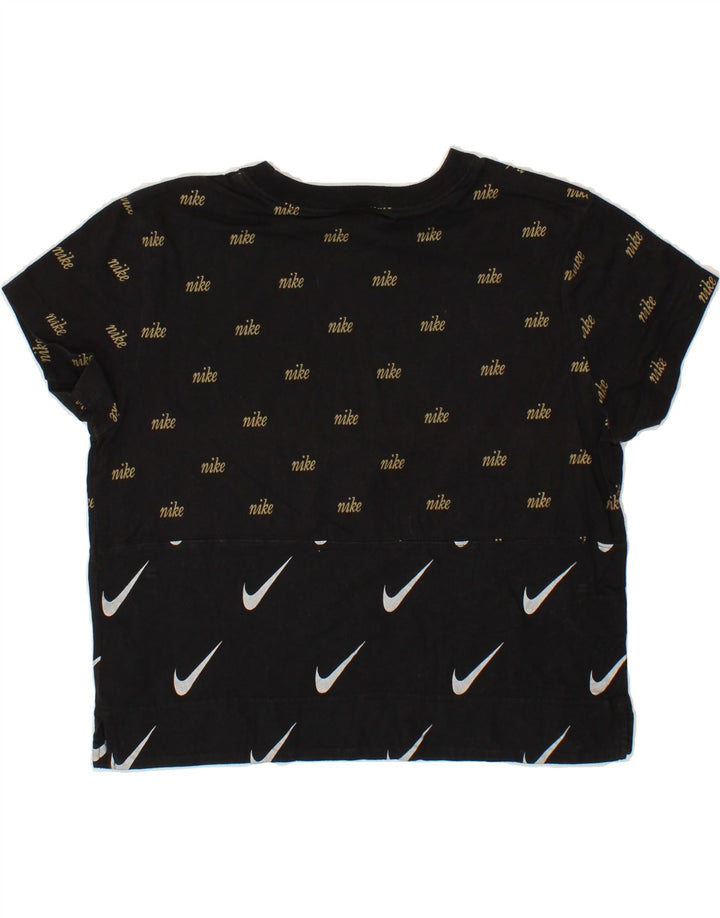 NIKE Womens Crop Graphic T-Shirt Top UK 10 Small Black Vintage Nike and Second-Hand Nike from Messina Hembry 