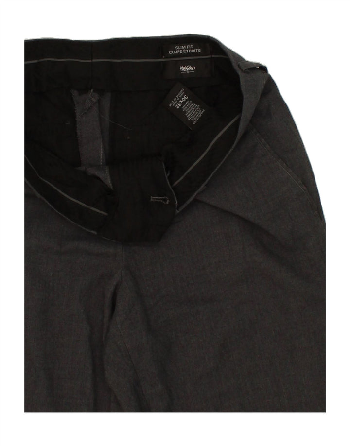 MOSSIMO Mens Slim Fit Suit Trousers W30 L28  Grey Polyester Vintage Mossimo and Second-Hand Mossimo from Messina Hembry 