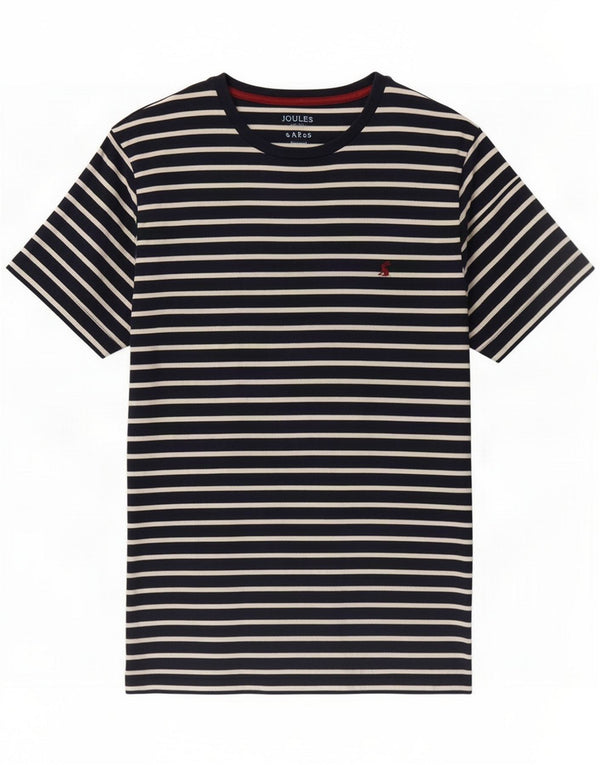 Joules Damen T-Shirt Top UK 16 Large Marineblau gestreift Baumwolle