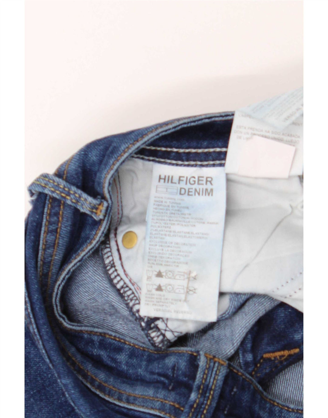 Tommy Hilfiger Damen Slim Jeans W28 L32 Blaue Baumwolle