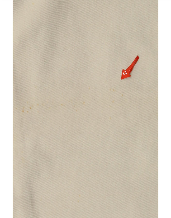 Mash Herren Tapered Jeans IT 48 Medium W32 L33 Weiße Baumwolle