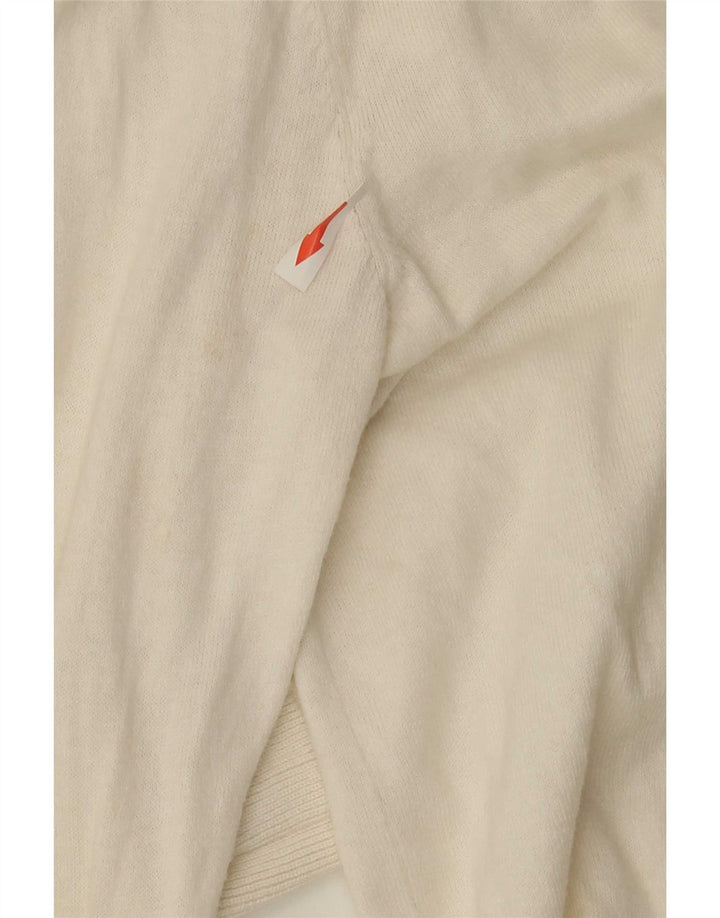 Gap Damen Strickjacke UK 12 Mittelweiße Baumwolle