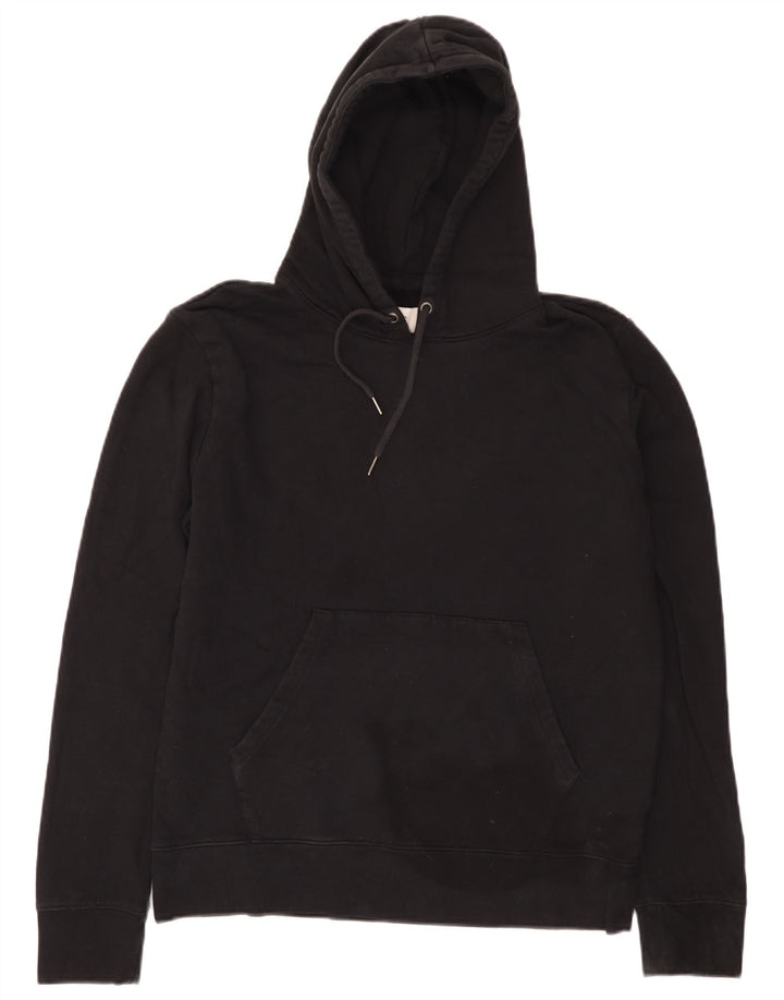 Marks & Spencer Herren-Kapuzenpullover aus mittelschwarzer Baumwolle