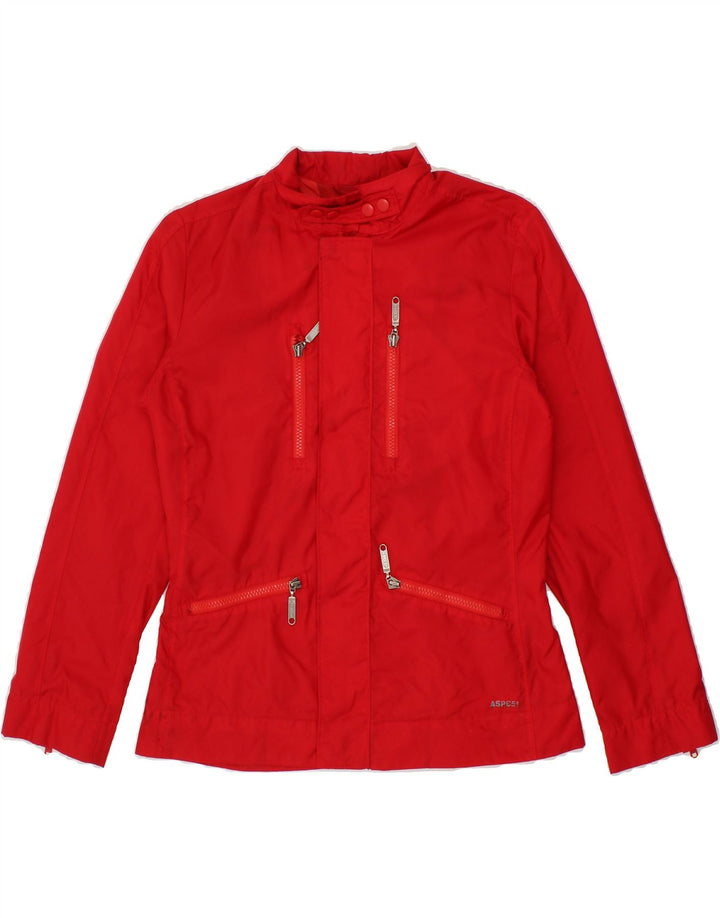 ASPESI Womens Rain Jacket UK 10 Small Red Polyamide Vintage Aspesi and Second-Hand Aspesi from Messina Hembry 
