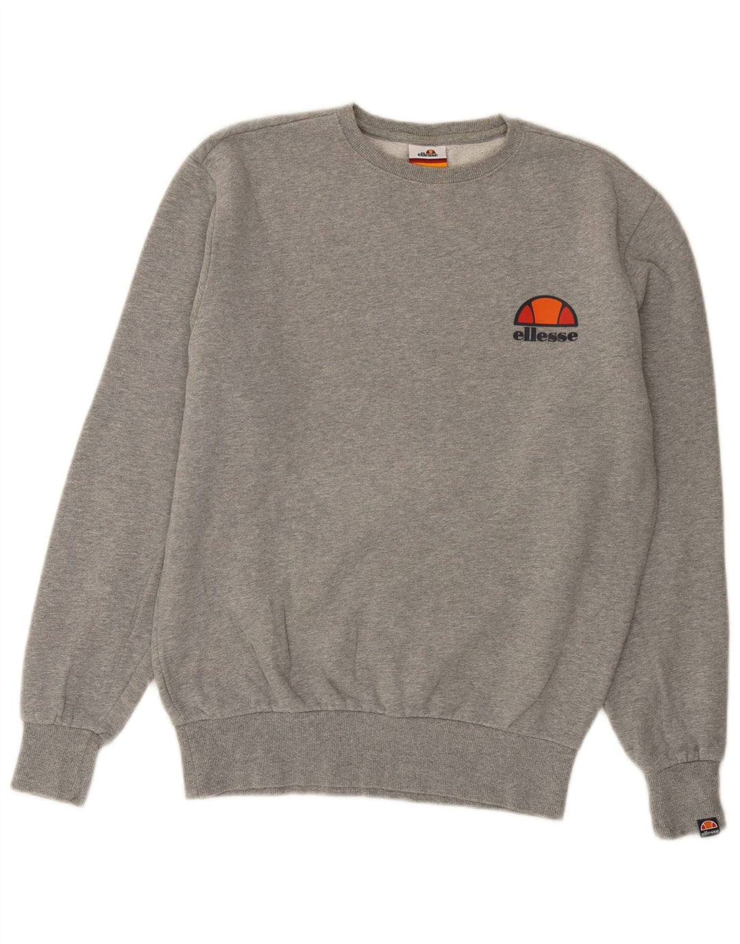 Ellesse Herren-Sweatshirt-Pullover aus mittelgrauer Baumwolle