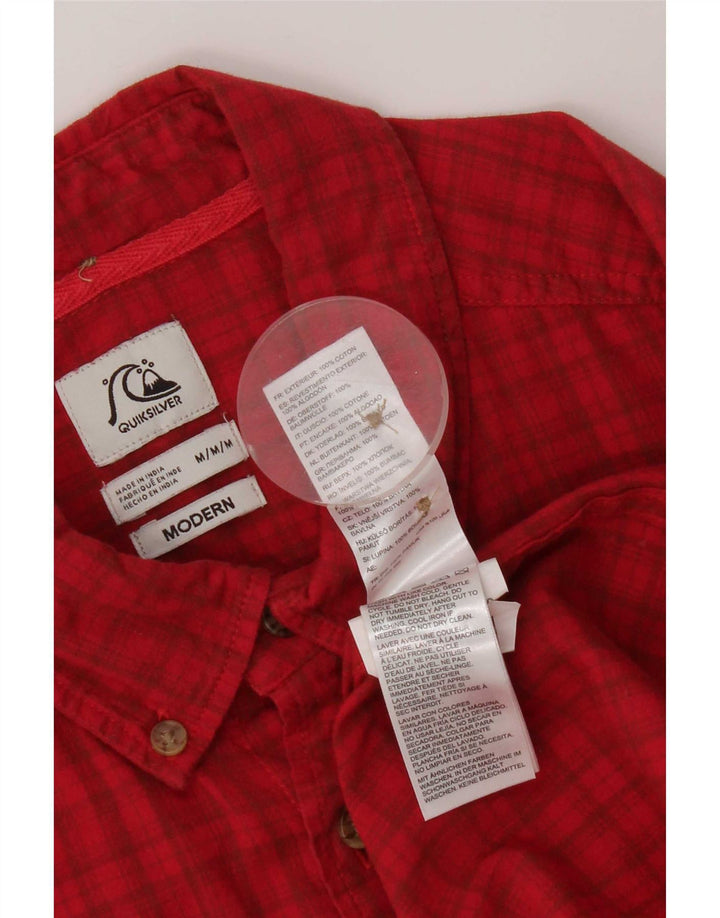 Quiksilver Herren-Hemd mit moderner Passform, mittelrot, kariert, Baumwolle