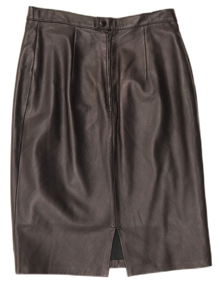 Vintage Damen Lederrock W28 Medium Schwarz