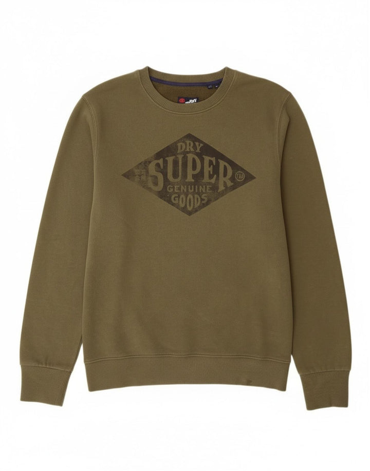 Superdry Herren-Sweatshirt mit Grafik, XL, Khaki, Baumwolle