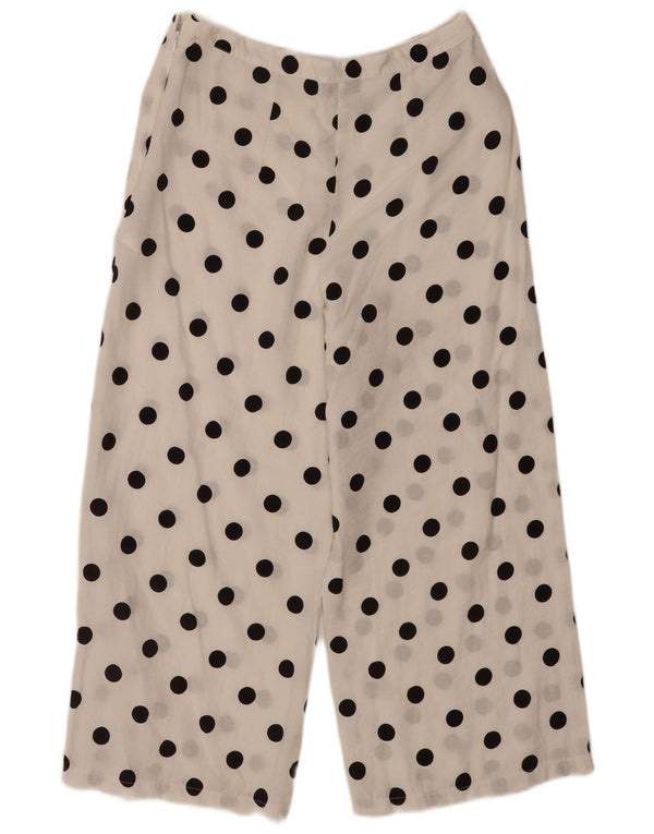 Topshop Damen Durchsichtige, verkürzte Hose, UK 12, M, B30, L24, Weiß