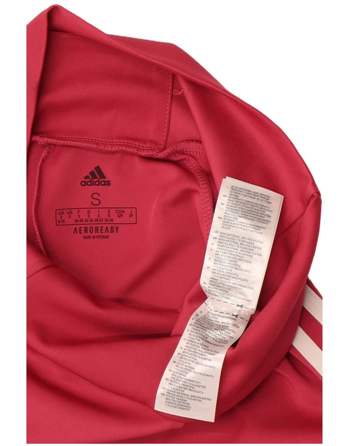 Adidas Damen Aeroready Leggings UK 8/10 Small Pink Polyester
