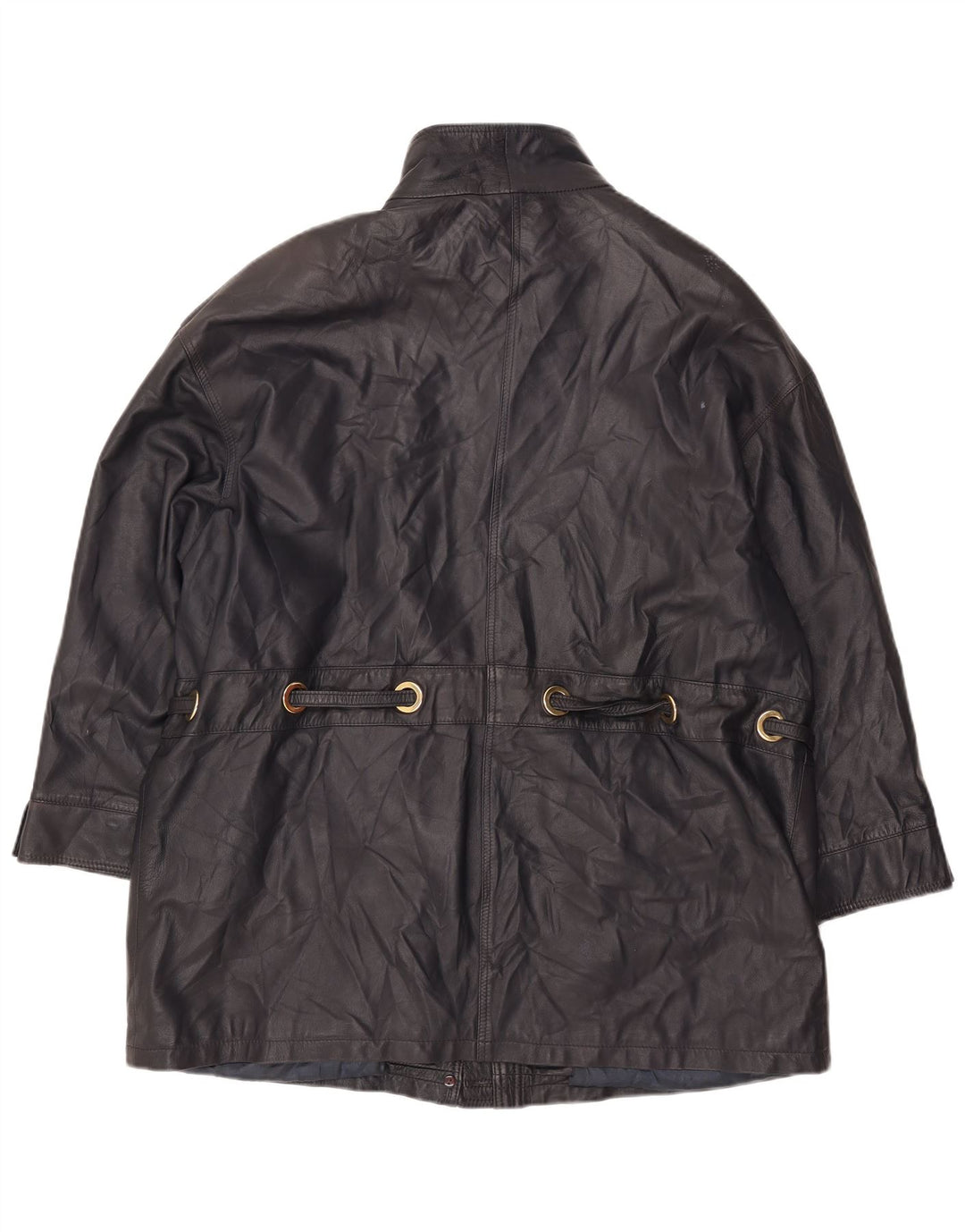 PER ME Damen Lederjacke UK 22 2XL Schwarzes Leder