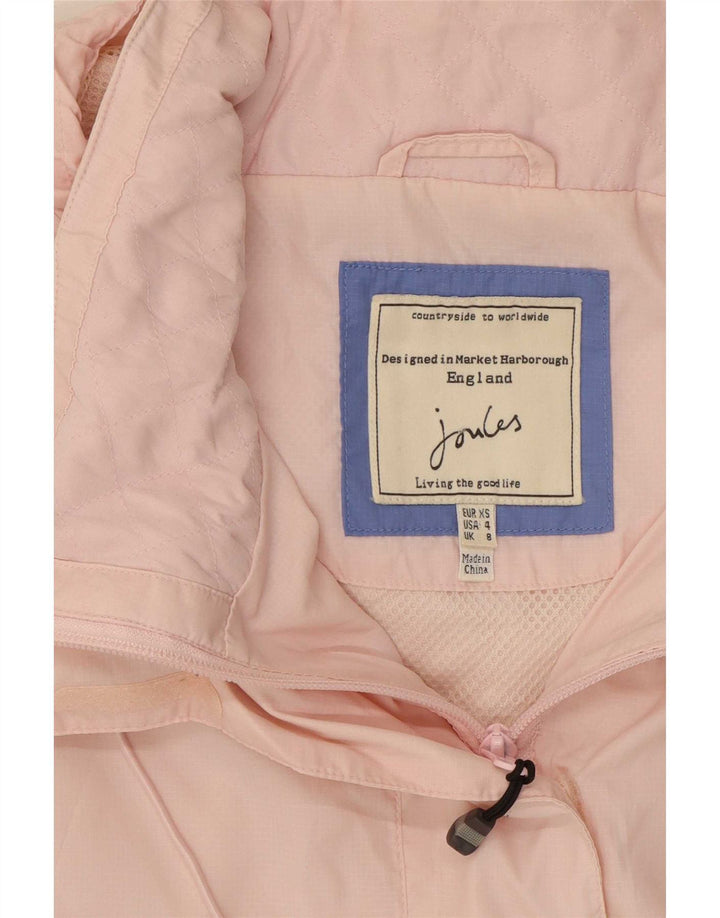 Joules Damen-Regenjacke mit Kapuze, übergroß, Gr. 8, Rosa