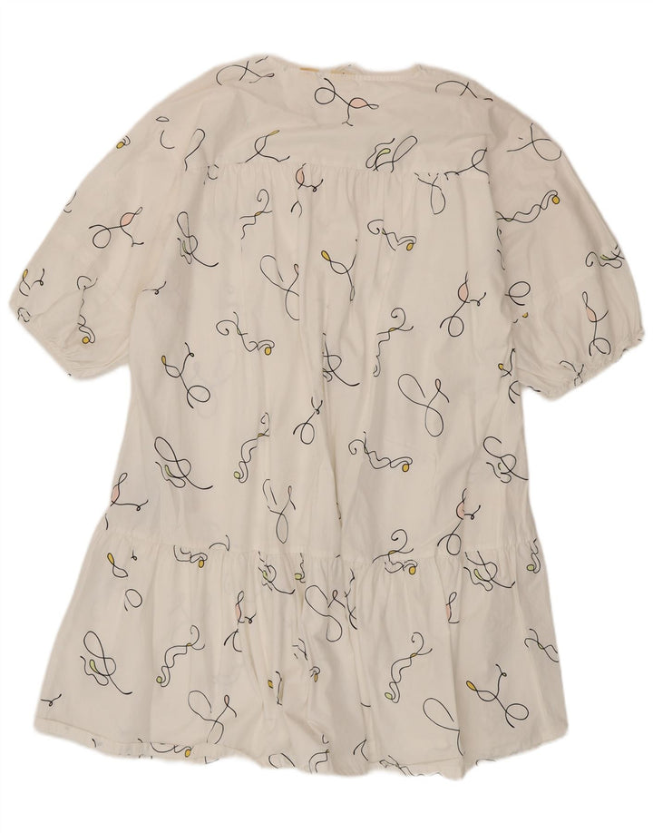 Levi's Damen-Übergröße-Zeltkleid mit abstraktem Muster, UK 14, Mittelweiß