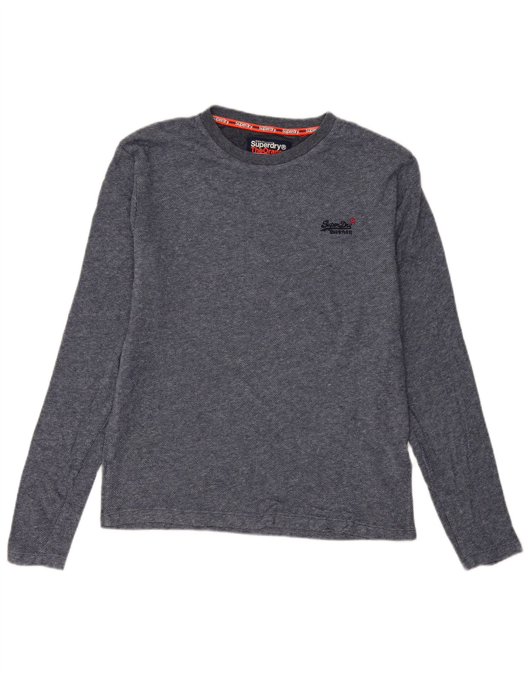 Superdry Herren-Langarmoberteil aus mittelblauer Baumwolle