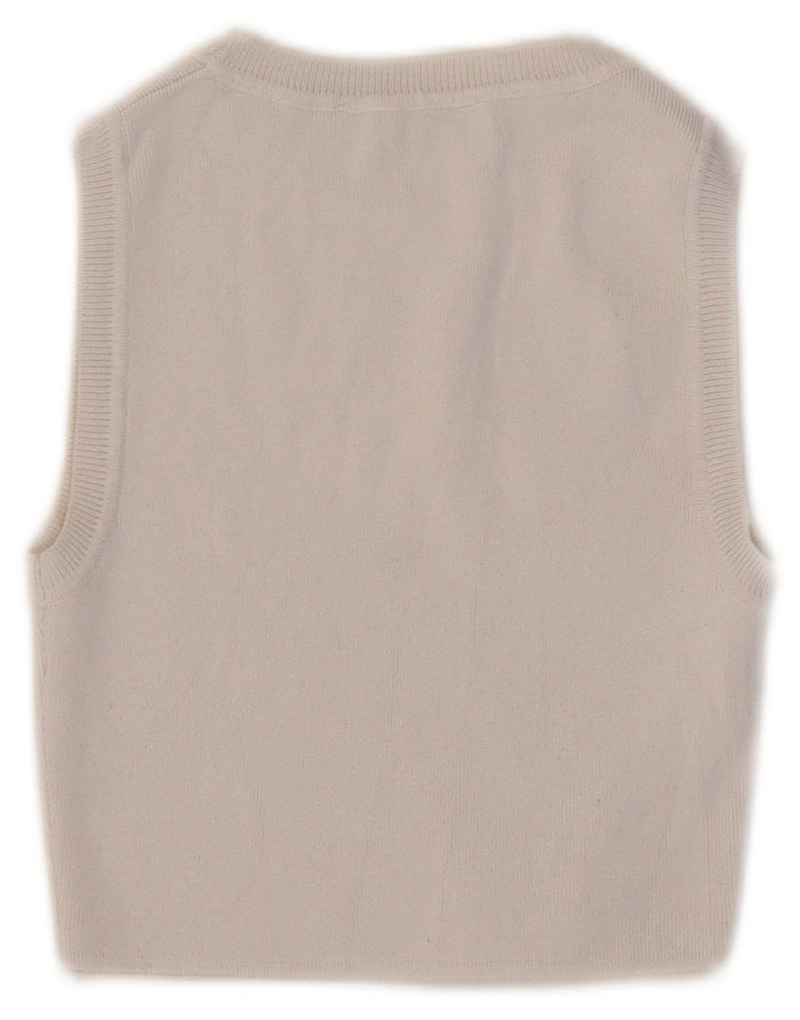 Zara Damen Crop Vest Top UK 8 Small Weiß