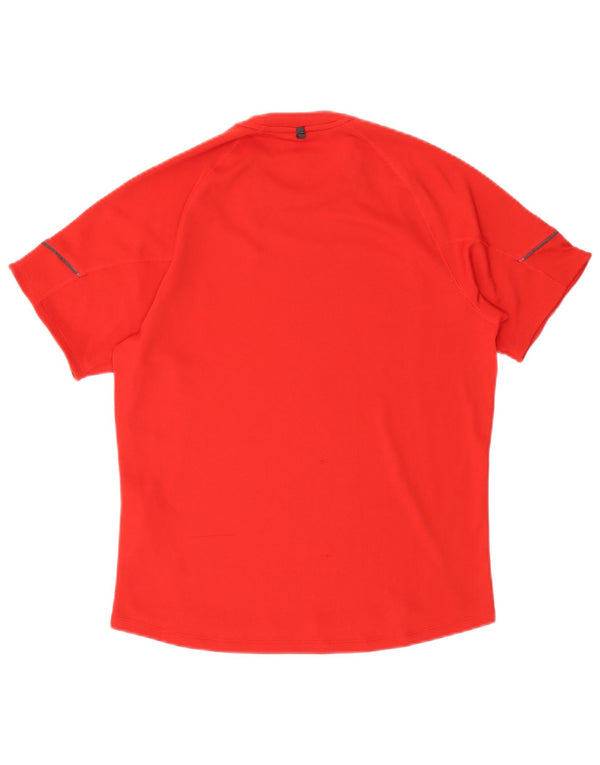 Nike Herren Dri Fit T-Shirt Top UK 34/36 Small Rot Polyester