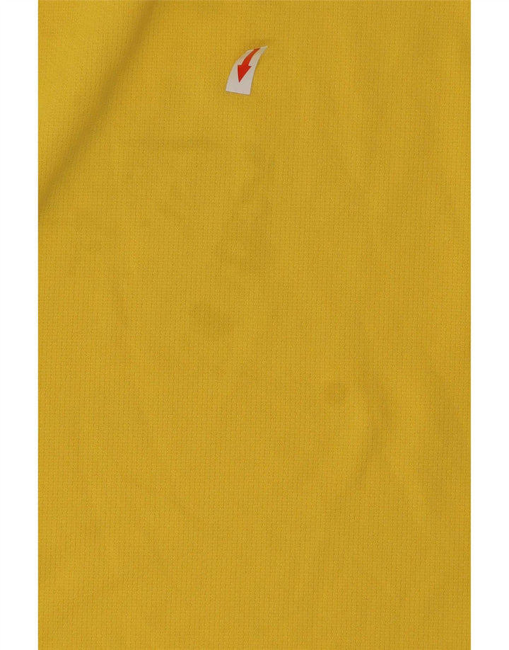 Nike Herren T-Shirt Top UK 36/38 Small Gelbes Colourblock-Polyester