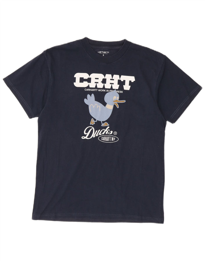 Carhartt Herren Ducks Graphic T-Shirt Top Small Marineblau