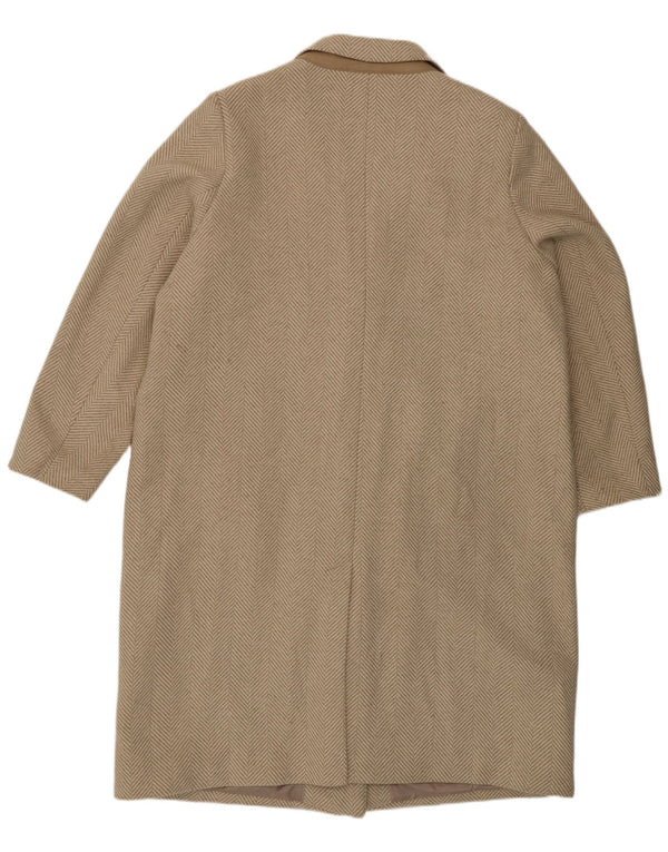 Marks & Spencer Damenmantel UK 22 3XL Beige Herringbone Polyester